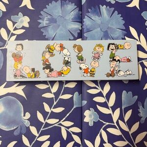 Peanuts Gang & Snoopy Love wooden sign home decor
